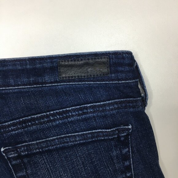 AG ADRIANO GOLDSCHMIED Medium/Dark Wash The Stevie Ankle Slim Straight Jeans - Picture 10 of 11